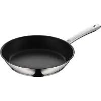 WMF Casserole 28 cm en acier inoxydable Cromargan en acier inoxydable avec revêtement pour la cuisson, Poêle + casserole, Argent