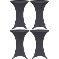 vidaXL Housses de table extensible 4 pcs 80 cm Anthracite