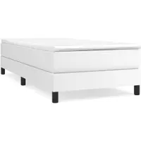 vidaXL Cadre de lit blanc 80x200 cm en similicuir