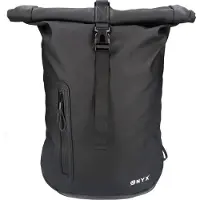 Onyx Rolltop Backpack 25 à 40 L - Avec compartiment pour ordinateur portable - Sac à dos ajustable - Sac de voyage - Imperméable et durable - Noir