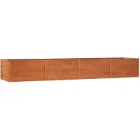vidaXL Lit surélevé rouillé 320x80x45 cm acier corten