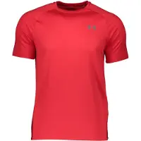 Under Armour T-Shirt fonctionnel 'Tech 2.0' anthracite / rouge feu