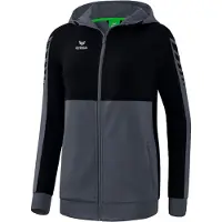 Erima Veste d'entraînement Six Wings avec capuche gris ardoise/noir - 38