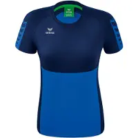 Erima Six Wings Short Sleeve T-shirt Bleu 38 Femme
