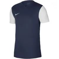 Nike Hommes Dri-Fit Tiempo Premier Jersey - DH8035 Noir Blanc, Bleu, Rouge et Jaune, Couleur:Bleu Foncé, Textile:XL