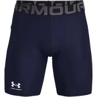 Under Armour Short de compression Heat Gear pour hommes - 1361596, Couleur:Bleu foncé, Textile:S