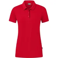 Jako Polo femme Organic Stretch, Couleur:rouge, Taille:46