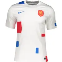 Nike Garçons, T-shirt de sport, Nederland 2022 Stadium Uit Voetbalshirt voor kids - Wit - Maat S (S), Blanc, S