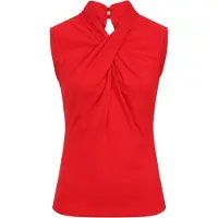 Banned Retro Top Rockabilly de - Haut Hey Jude - M - XL - pour Femme - rouge - Taille M