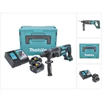 Makita DHR 241 RGJ Perceuse-visseuse à percussion sans fil 18 V 2.0 J SDS plus + 2x Batteries 6.0 Ah + Chargeur + Coffret Makpac