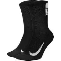 Nike Chaussettes de sport 'Multiplier' gris foncé / noir / blanc
