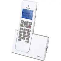 Profoon PDX-8400TE - Téléphone DECT 1 combiné, blanc/taupe