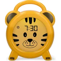 Alecto BC100TIGER - Réveilleur, veilleuse et réveil, tigre