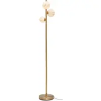 It´s about RoMi - Lampadaire Carrara - Or/Blanc - 30x30x160cm - 3L pour salon, chambre à coucher