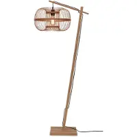 Good&Mojo - Lampadaire Hokkaido - Bambou - 55x38x150cm pour salon, chambre à coucher