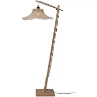 Good&Mojo - Lampadaire Ibiza - Bambou - 77x50x150cm pour salon, chambre à coucher