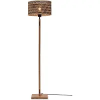 Good - Lampadaire Java - Bambou/noir - Ø32cm pour salon, chambre à coucher