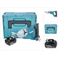 Makita DJS 200 T1J Cisaille à tôle sans fil 18 V 2,0 mm Brushless + 1x batterie 5,0 Ah + Makpac - sans