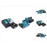 Makita DBO 382 RG1 Akku Schwingschleifer 18 V 93 x 185 mm Brushless + 1x Akku 6,0 Ah + Ladegerät