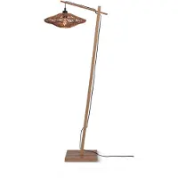 Good&Mojo - Lampadaire Zanzibar - Bambou - 63x40x150cm pour salon, chambre à coucher