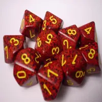 Chessex Jeu de dés polyédriques Speckled à 10 faces d10 - Mercure