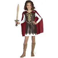 Guirca Warrior Girl Costume Rouge 5-6 Years