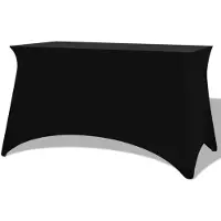 vidaXL Housses extensibles pour table 2 pièces 243 x 76 x 74cm Noir