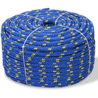 vidaXL Corde de bateau Polypropylène 14 mm 50 m Bleu