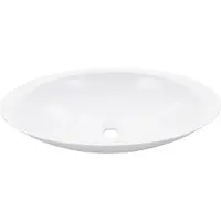 vidaXL Lavabo 59,3 x 35,1 x 10,7 cm Fonte minérale/fonte de marbre blanc