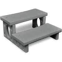vidaXL Escalier de spa gris