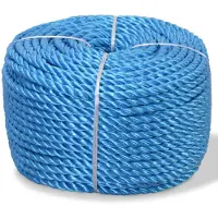 vidaXL Corde torsadée Polypropylène 14 mm 250 m Bleu
