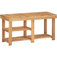 vidaXL Range-chaussures 90x32x46 cm Bois d'acacia massif