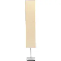 vidaXL Lampadaire "Bröckau" en papier de riz + acier laqué beige. Dimensions (L/H/P) 22x135x22 cm
