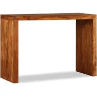 vidaXL Table console Bois massif avec finition miel 110x40x76 cm