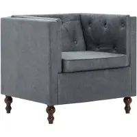 vidaXL Fauteuil gris tissu