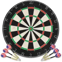 vidaXL Jeu de cibles professionnel en sisal avec 6 fléchettes
