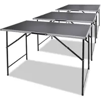 vidaXL Table à coller 3 pcs Pliable