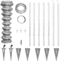 vidaXL Clôture grillagée avec poteaux 15x1,5 m en acier galvanisé