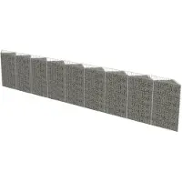 vidaXL Mur de gabion Acier galvanisé 630 x 30 x 100 cm