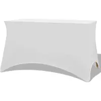 vidaXL Housses extensibles pour table 2 pièces 243 x 76 x 74cm Blanc