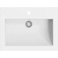 vidaXL Lavabo en granit 600 x 450 x 120 mm Blanc