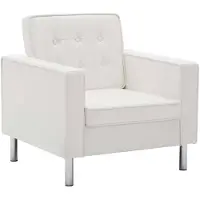 vidaXL Fauteuil Blanc 75x70x75 cm Similicuir