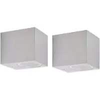 vidaXL Cube lampe murale extérieure 2 pcs
