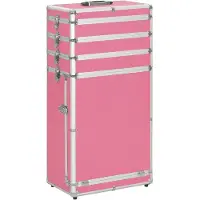 vidaXL Chariot de maquillage Aluminium Rose