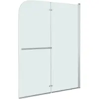 vidaXL Cabine de douche pliable 2 panneaux ESG 120x140 cm