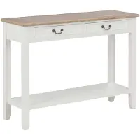 vidaXL Table console Blanc 110x35x80 cm Bois