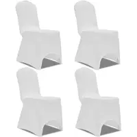 vidaXL Housse de chaise extensible 4 pcs Blanc