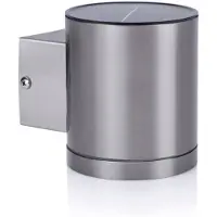 Smartwares Moderne Applique Murale D'extérieur En Acier Avec Led Ip44 Solaire - Eta Métal Acier Cylindre / Jardin / Luminaire / Lumiere / Éclairage Led (Non Remplaçable) Max. 1 X 1 Watt