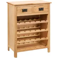 vidaXL Casier à bouteilles 72 x 32 x 90 cm Bois de chêne massif