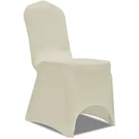 vidaXL 50 housses de chaise extensibles crème